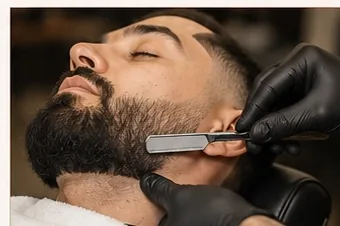 Illustrative artwork for beard grooming offered by Yesi