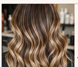 Illustrative artwork for highlights balayage offered by Yesi